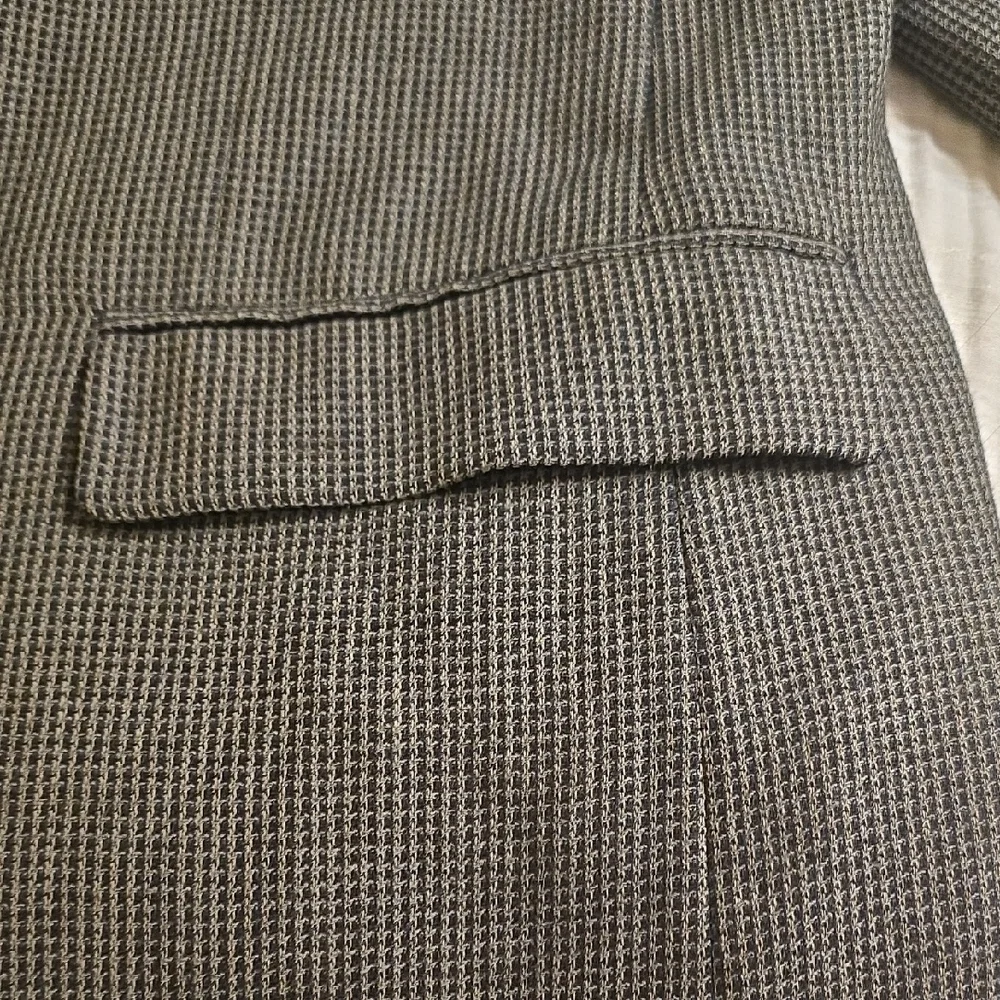 Oscar de la Renta Wool  Gray and Black Textured Blazer